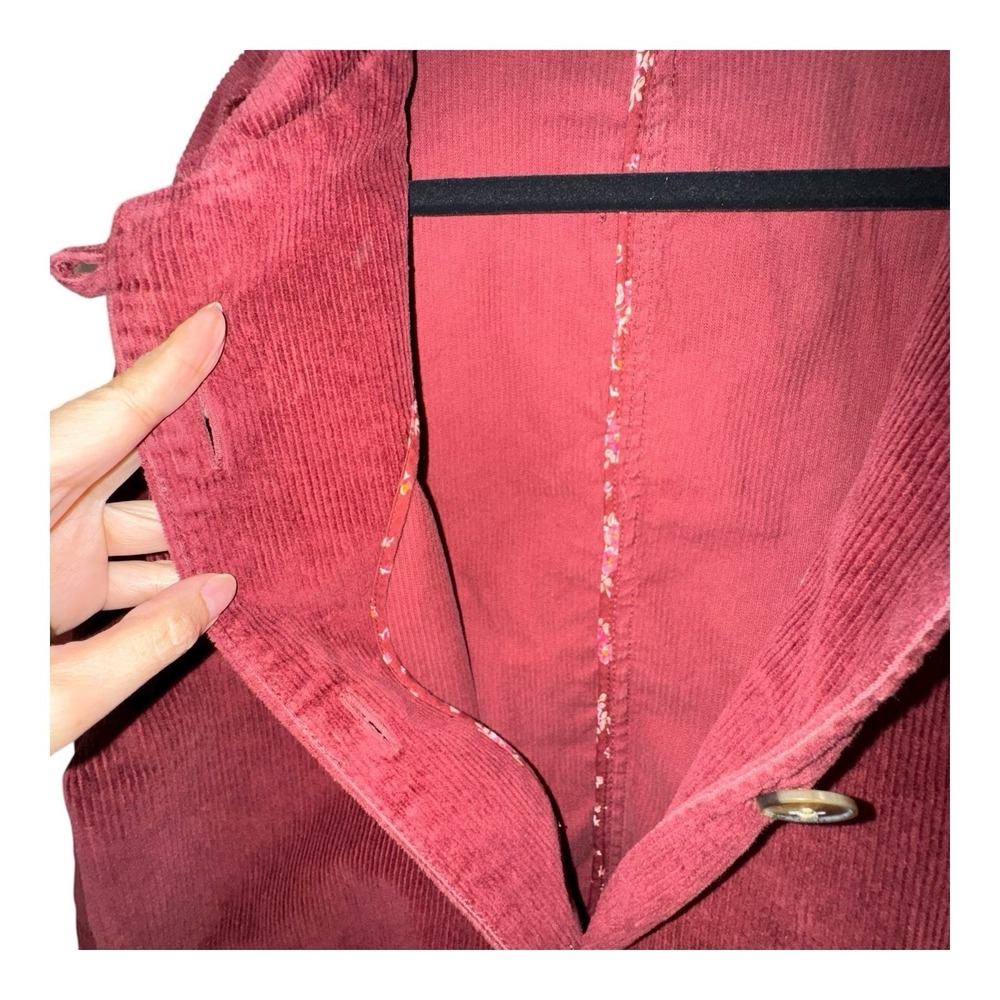 Isaac Mizrahi Live! Maroon Corduroy Jacket Blazer US Size Large - Picture 5 of 15